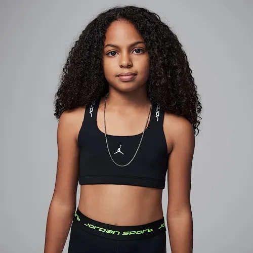 Nike Jordan Dri-FIT Sport Big дитячі Indy Bra колір чорний