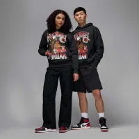 Nike Jordan Flight Fleece чоловічі Graphic Pullover Толстовка з капюшоном колір чорний