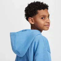 Nike Sportswear Club Fleece Big детские оверсайз Pullover Толстовка с капюшоном синий