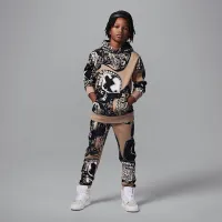 Nike Jordan MVP Big детские Fleece Printed Pullover Толстовка с капюшоном цвет коричневый