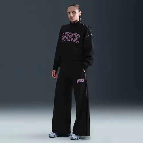 Nike Sportswear Phoenix Fleece жіноча Wide-Leg Sweatpants колір чорний
