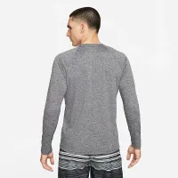Nike мужские Heatheцвет красный Long-Sleeve Hydroguard Swim Shirt цвет черный