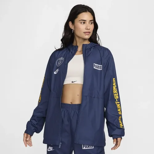 Paris Saint-Germain Essential Repel женская Nike Soccer Woven Hooded Куртка синий