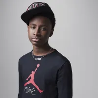 Nike Jordan Big детские Baseline Flight Long Sleeve футболка цвет черный
