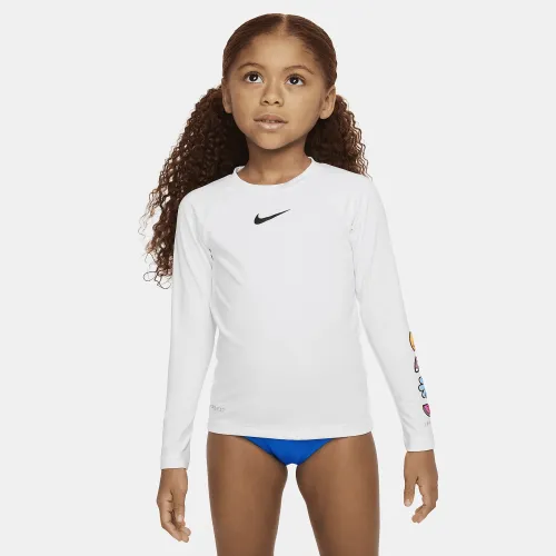 Nike Swim Charms Little дитячі (Girls') Long-Sleeve Hydroguard колір білий