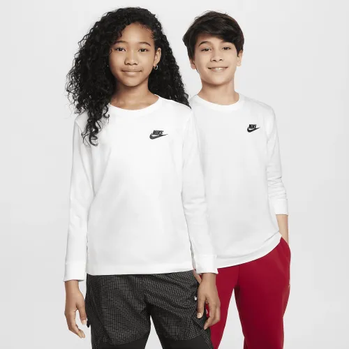 Nike Sportswear Big дитячі Long-Sleeve футболка колір білий