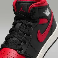 Nike Jordan 1 Mid Little детские Кроссовки цвет черный