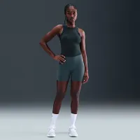 Nike One Fitted женская Dri-FIT Cropped Tank Top цвет зеленый