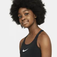 Nike Essential Big дитячі (Girls') Racerback 1-Piece Swimsuit колір чорний
