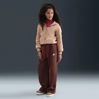 Nike Sportswear Club Fleece Big детские Full-Zip Толстовка с капюшоном цвет коричневый