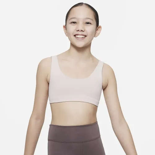 Nike Alate All U Big детские (Girls') Sports Bra цвет коричневый