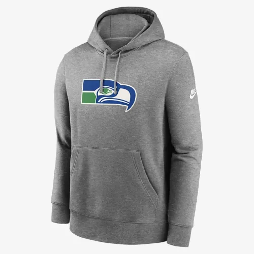 Seattle Seahawks Rewind Club Logo Men’s Nike NFL Pullover Толстовка з капюшоном колір сірий