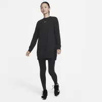 Nike Dri-FIT One женская Crew-Neck French Terry Tunic цвет черный