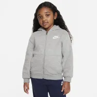 Nike Sportswear Club Fleece Full-Zip Little Kids Толстовка с капюшоном цвет серый