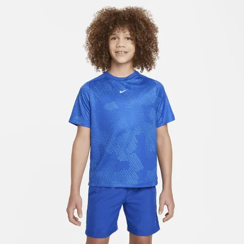 Nike Multi Big дитячі (для хлопчиків) Dri-FIT Short-Sleeve Top блакитний