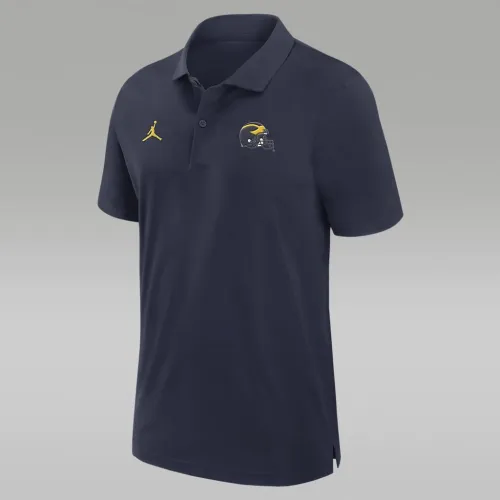 Michigan Wolverines Sideline мужские Nike Dri-FIT College Polo синий