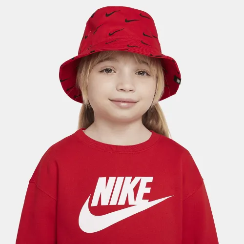 Nike Little дитячі Bucket Hat колір червоний