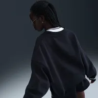 Nike Sportswear Phoenix Fleece жіноча Over-оверсайз Graphic Cardigan колір чорний
