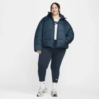 Nike Sportswear Classic Puffer женская Therma-FIT Loose Hooded Куртка (большие размеры) синий