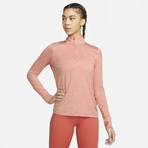 Nike Element Women's 1/2-Zip Running Top Orange
