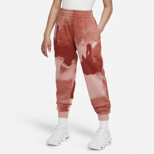 Nike Club Fleece Big дитячі Printed Joggers Pink