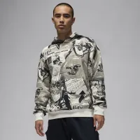 Nike Jordan Brooklyn Fleece мужские Printed Pullover Толстовка с капюшоном цвет черный