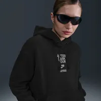 Nike женская оверсайз Graphic Толстовка с капюшоном цвет черный