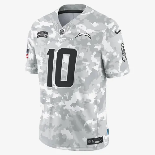 Justin Herbert Los Angeles Chargers Salute to Service чоловічі Nike Dri-FIT NFL Limited Jersey колір білий