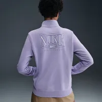 Nike Sportswear Club Fleece женская Mock-Neck 1/2-Zip Graphic Top цвет фиолетовый