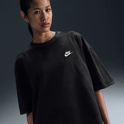 Nike Sportswear Essential жіноча оверсайз футболка колір чорний