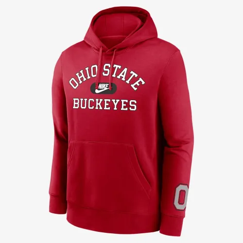 Ohio State Buckeyes Legacy Club Foundational мужские Nike College Pullover Толстовка с капюшоном цвет красный