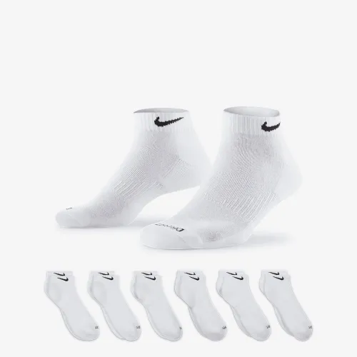 Nike Everyday Plus Cushioned тренувальні Low шкарпетки (6 пар) колір білий