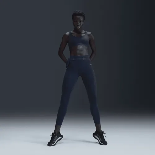 Nike Trail Go женская Firm-Support С высокой Талией 7/8 лосины с карманамисиний