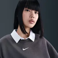 Nike Sportswear Phoenix Fleece женская Over-оверсайз Crew-Neck свитшот цвет серый