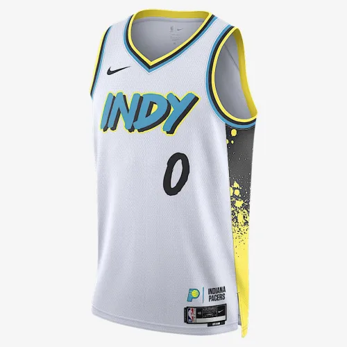 Tyrese Haliburton Indiana Pacers 2024/25 City Edition чоловічі Nike Dri-FIT NBA Swingman Jersey колір білий