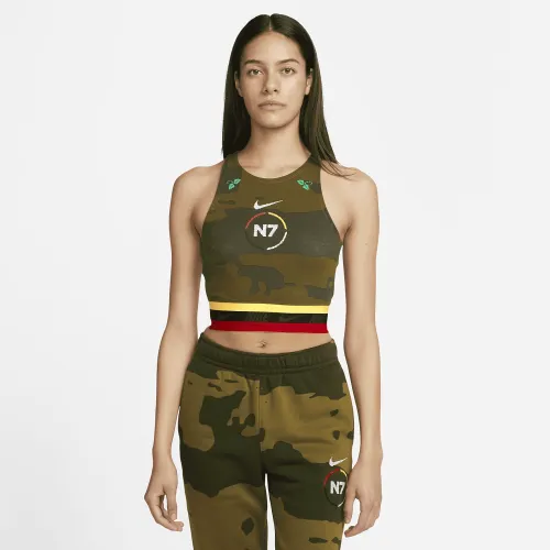 Nike Sportswear N7 жіноча Cropped Top колір коричневий