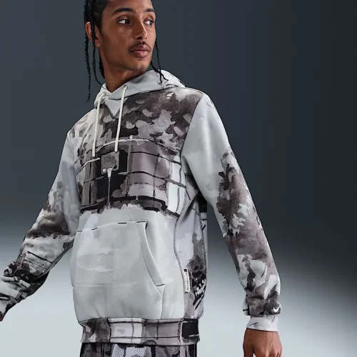 Nike Standard Issue чоловічі Therma-FIT Pullover баскетбольні Толстовка з капюшоном колір сірий