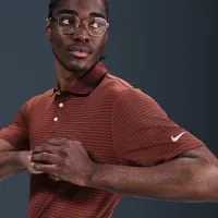 Nike Tour чоловічі Dri-FIT Striped для гольфу Polo колір червоний