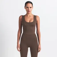 NikeSKIMS Matte женская Double-Strap Scoop Tank Top цвет коричневый