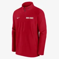 Ohio State Buckeyes Sideline Coach мужские Nike College 1/2-Zip Hooded Куртка цвет красный