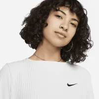 Nike Sportswear женская Ribbed Jersey Long-Sleeve Top цвет серый