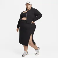 Nike Sportswear Chill Rib женская Slim Midi юбка (большие размеры) цвет черный
