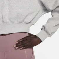 Nike Sportswear Phoenix Fleece жіноча Cropped V-Neck Top колір сірий