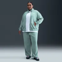 Nike Sportswear Club Fleece женская Loose Track Куртка (большие размеры) цвет зеленый