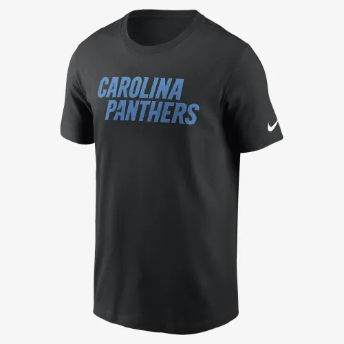 Carolina Panthers Primetime Wordmark Essential чоловічі Nike NFL футболка колір чорний