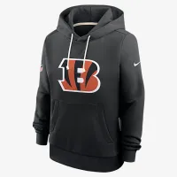 Cincinnati Bengals Sideline жіноча Nike Dri-FIT NFL Pullover Толстовка з капюшоном колір чорний