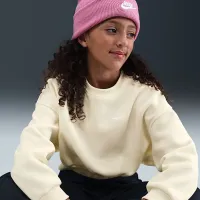 Nike Sportswear Club Fleece Girls' Boxy Crew-Neck світшот колір коричневий