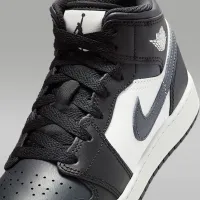 Nike Air Jordan 1 Mid Big детские Кроссовки цвет черный