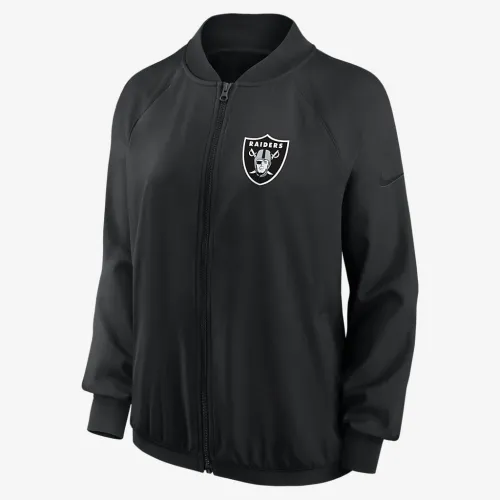 Las Vegas Raiders женская Nike Dri-FIT NFL Full-Zip Куртка цвет черный