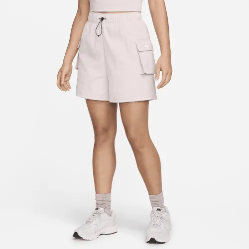 Nike Sportswear Essential женская Woven High-Rise шорты цвет фиолетовый